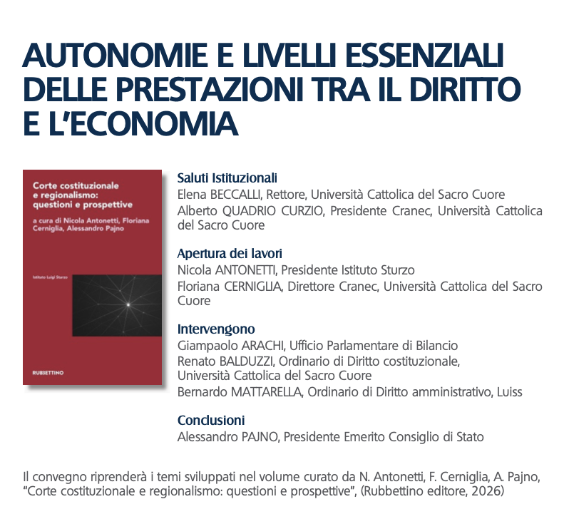  Autonomie e livelli essenziali delle prestazioni tra il diritto e l’economia